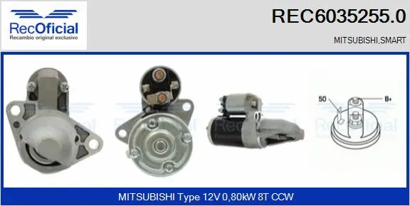 Démarreur RECOFICIAL REC6035255.0