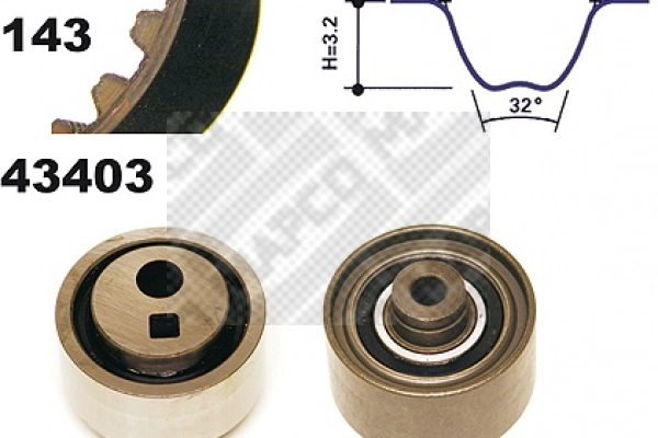 Kit de courroie crantée MAPCO 23403