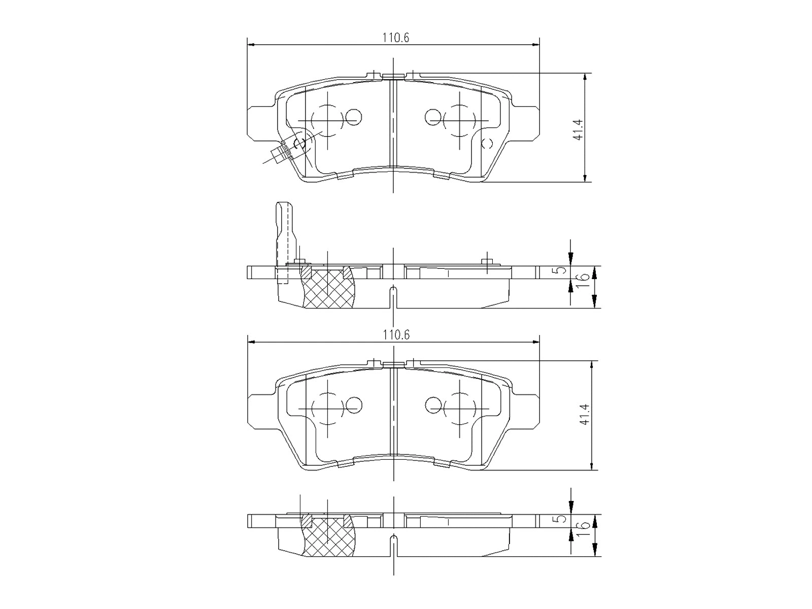 Kit de plaquettes de frein, frein à disque A.Z. Meisterteile AZMT-44-022-1239