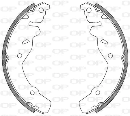 Jeu de mâchoires de frein OPEN PARTS BSA2106.00