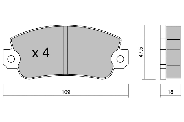 Kit de plaquettes de frein, frein à disque AISIN BPFI-1041