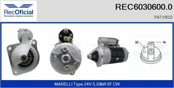 Démarreur RECOFICIAL REC6030600.0