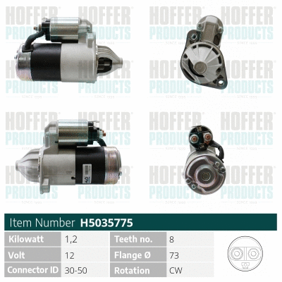 Démarreur HOFFER H5035775
