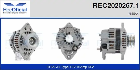 Alternateur RECOFICIAL REC2020267.1