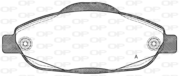 Kit de plaquettes de frein, frein à disque OPEN PARTS BPA1323.00