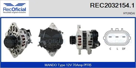 Alternateur RECOFICIAL REC2032154.1