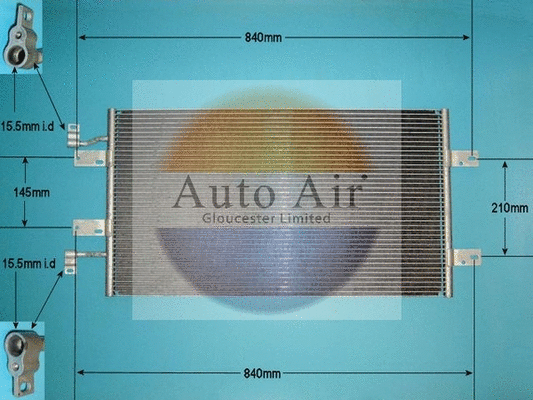 Condenseur, climatisation AUTO AIR GLOUCESTER 16-1382