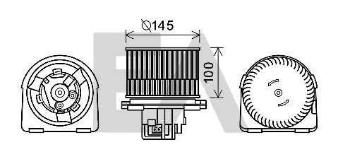 Moteur électrique, pulseur d'air habitacle EACLIMA 42A54007