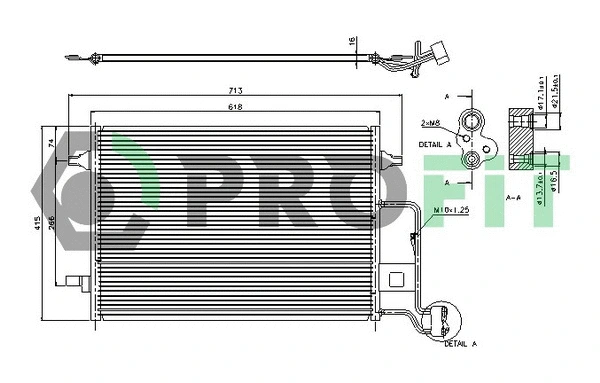 Condenseur, climatisation PROFIT PR 9540C1