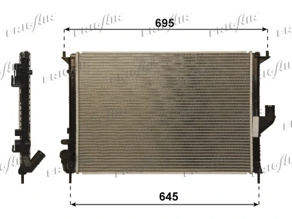 Radiateur, refroidissement du moteur FRIGAIR 0109.3105