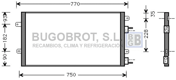 Condenseur, climatisation BUGOBROT 62-CR5051