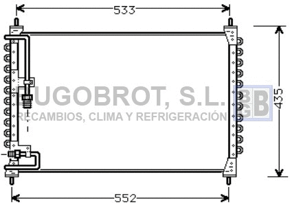 Condenseur, climatisation BUGOBROT 62-VO5074
