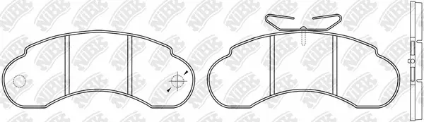 Kit de plaquettes de frein, frein à disque NiBK PN0271