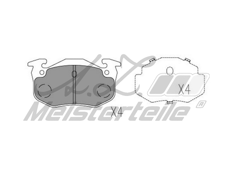 Kit de plaquettes de frein, frein à disque A.Z. Meisterteile AZMT-44-022-2597