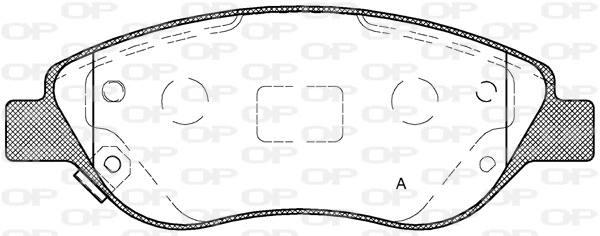 Kit de plaquettes de frein, frein à disque OPEN PARTS BPA0860.12