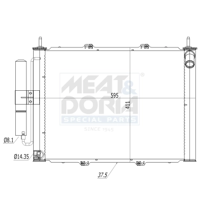Condenseur, climatisation MEAT & DORIA 991169