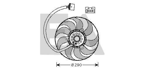 Ventilateur, refroidissement du moteur EACLIMA 33V77018