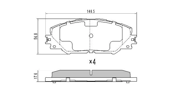 Kit de plaquettes de frein, frein à disque FREMAX FBP-1568