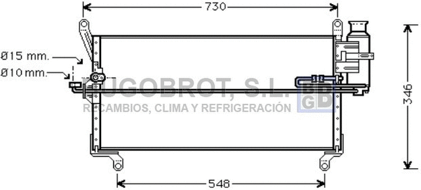 Condenseur, climatisation BUGOBROT 62-LC5069