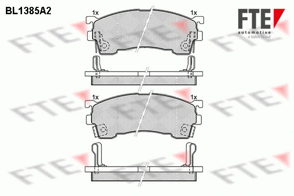 Kit de plaquettes de frein, frein à disque FTE 9010157
