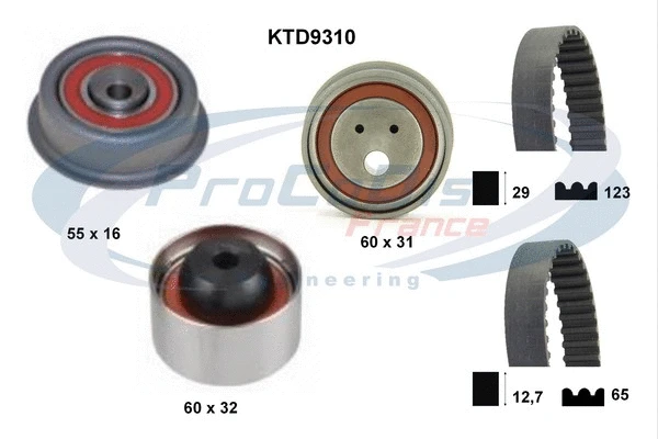 Kit de courroie crantée PROCODIS FRANCE KTD9310