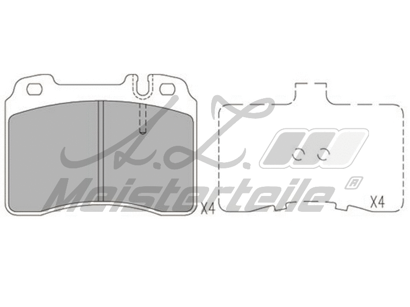 Kit de plaquettes de frein, frein à disque A.Z. Meisterteile AZMT-44-022-1693