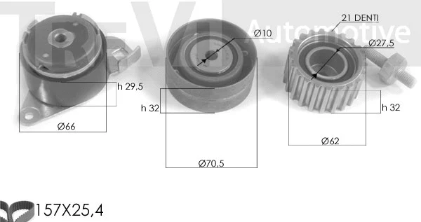 Kit de courroie crantée TREVI AUTOMOTIVE KD1093