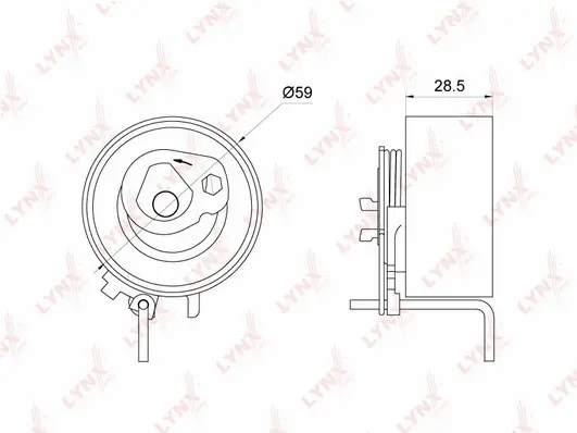 Poulie de tension, courroie crantée LYNXAUTO PB-1167