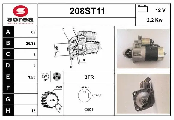 Démarreur STARTCAR 208ST11