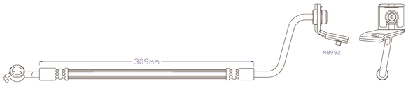 Flexible de frein JURATEK JBH1556L