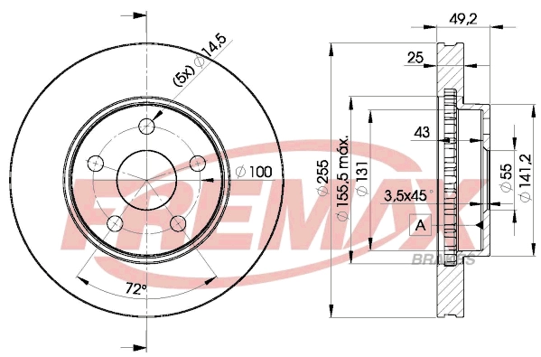 Disque de frein FREMAX BD-2047
