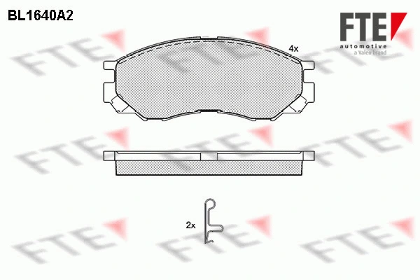 Kit de plaquettes de frein, frein à disque FTE 9010263