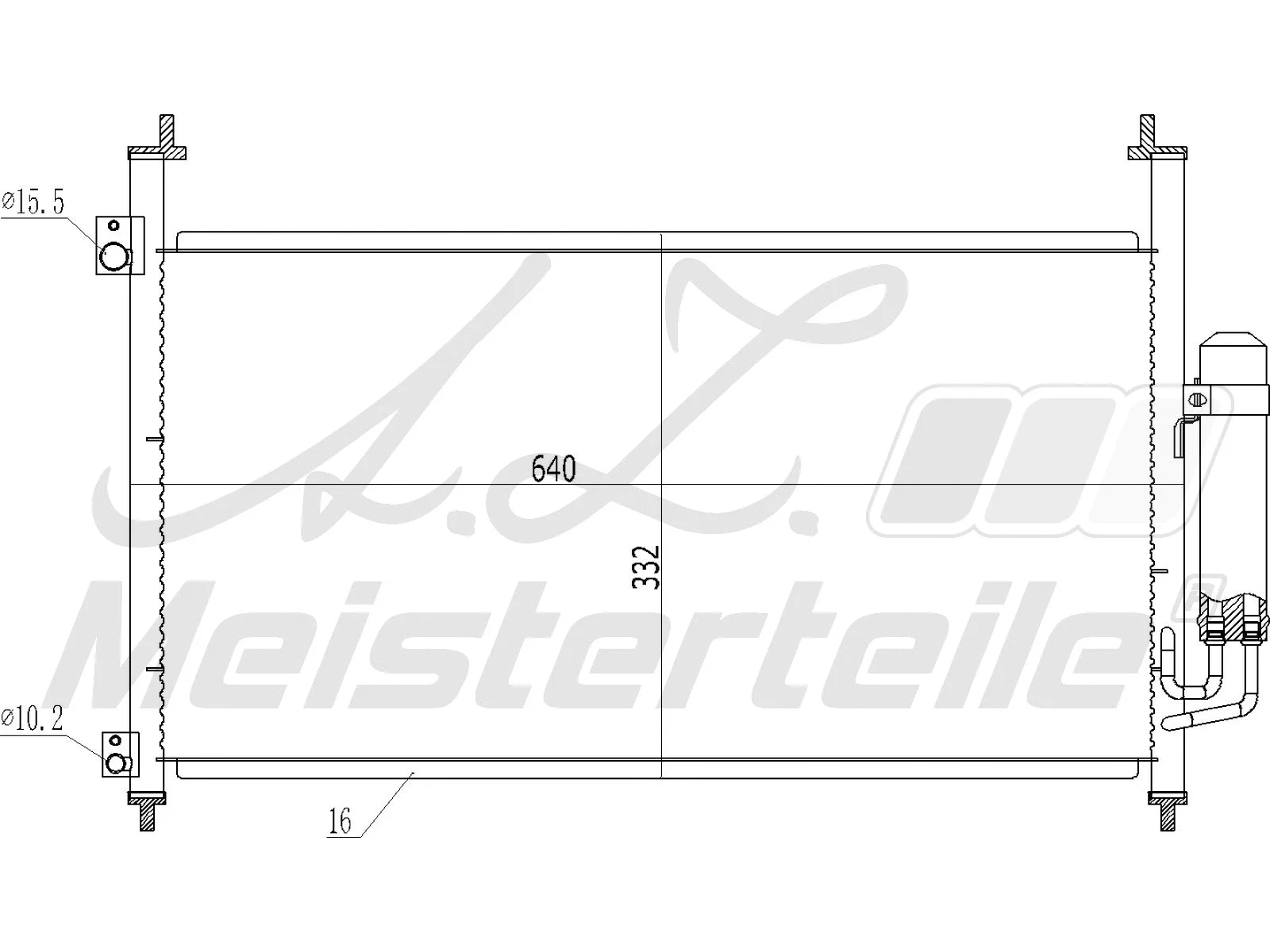 Condenseur, climatisation A.Z. Meisterteile AZMT-45-030-1525