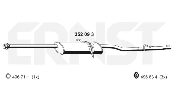 Silencieux arrière ERNST 352093