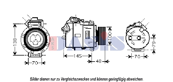 Compresseur, climatisation AKS DASIS 851804N
