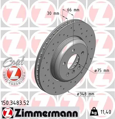 Disque de frein ZIMMERMANN 150.3483.52