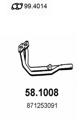 Tuyau d'échappement ASSO 58.1008