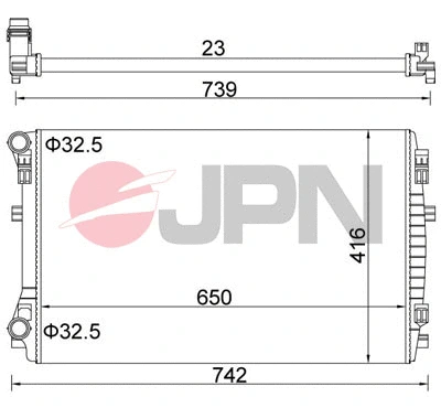 Radiateur, refroidissement du moteur JPN 60C9069-JPN