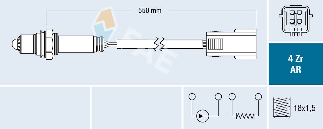 Sonde lambda FAE 75698