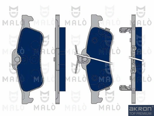Kit de plaquettes de frein, frein à disque AKRON-MALÒ 1050039