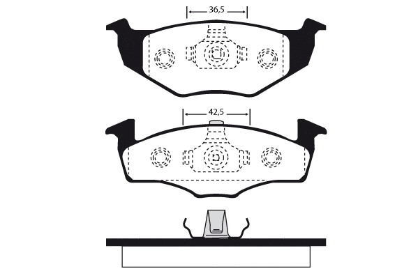 Kit de plaquettes de frein, frein à disque Technika 01085