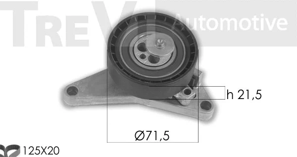 Kit de courroie crantée TREVI AUTOMOTIVE KD1452