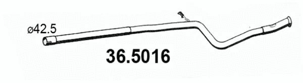 Tuyau d'échappement ASSO 36.5016