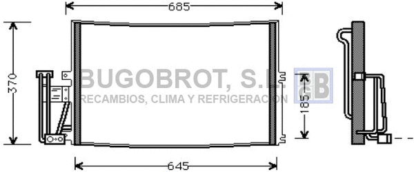 Condenseur, climatisation BUGOBROT 62-OL5241