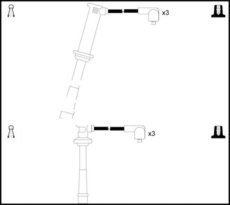 Kit de câbles d'allumage LEMARK HOES588
