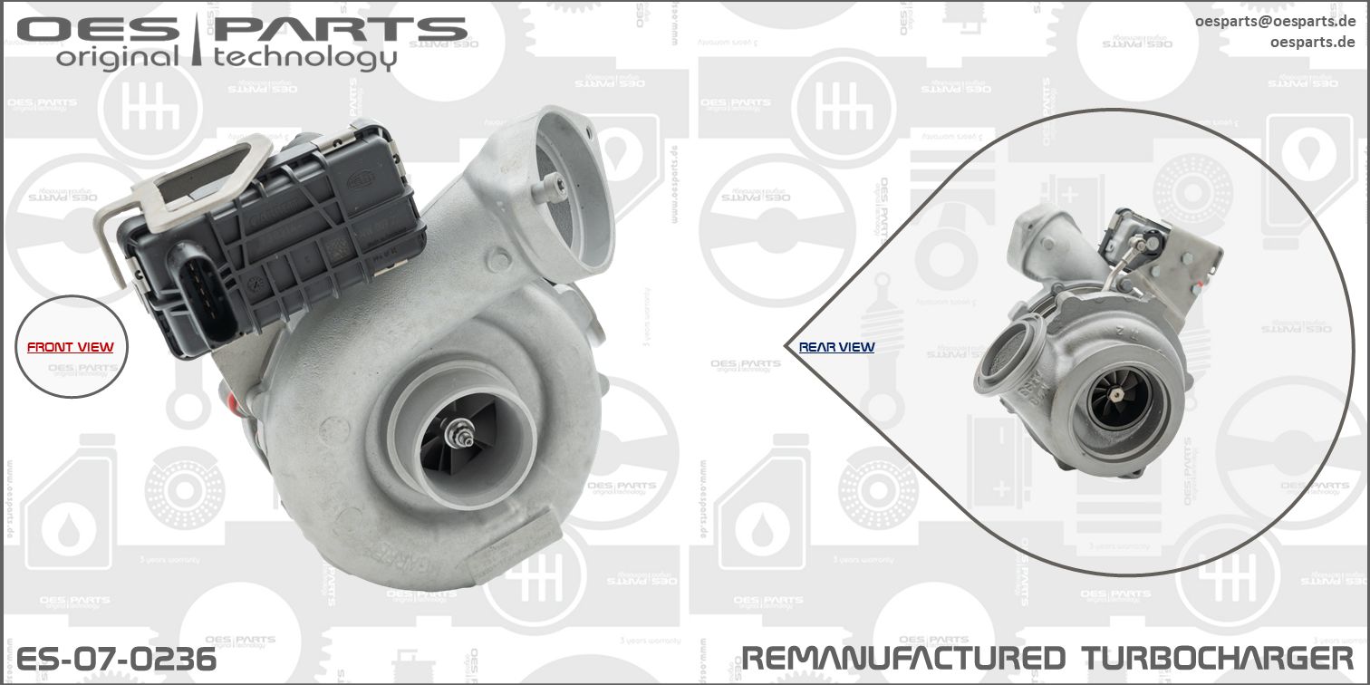 Turbocompresseur, suralimentation OES PARTS ES-07-0236