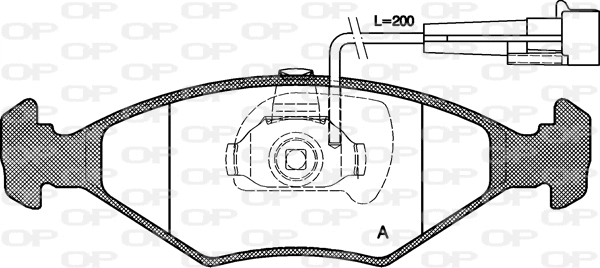Kit de plaquettes de frein, frein à disque OPEN PARTS BPA0281.32