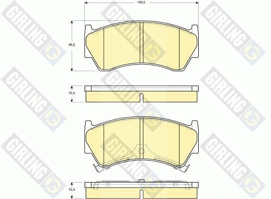 Kit de plaquettes de frein, frein à disque GIRLING 6133919