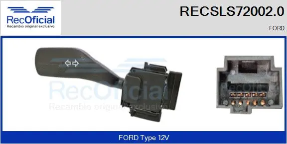 Commutateur de colonne de direction RECOFICIAL RECSLS72002.0