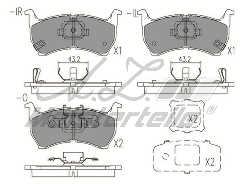 Kit de plaquettes de frein, frein à disque A.Z. Meisterteile AZMT-44-022-1804